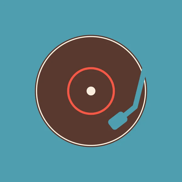 Vecteur d'icône d'enregistrement vinyle — Image vectorielle