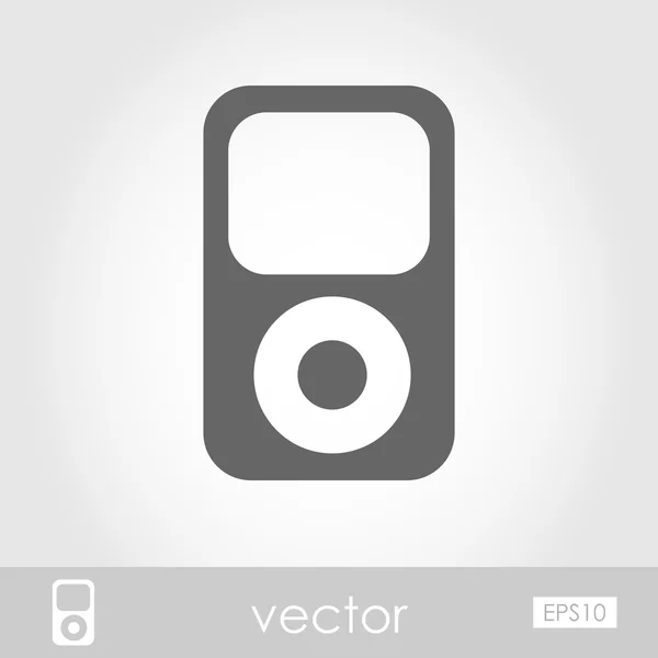 Ikona přenosného přehrávače médií — Stockový vektor