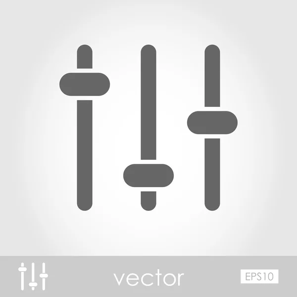 Egalizator icon. Muzică sunet val simbol — Vector de stoc