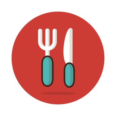 Çatal ve bıçak vektör simgesi