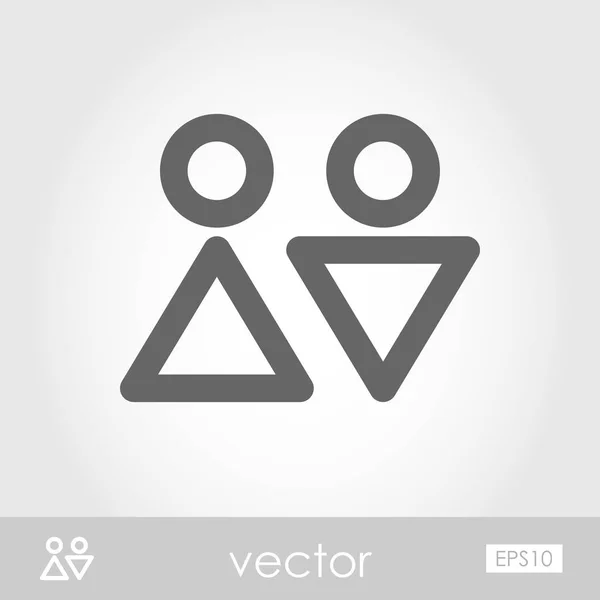 WC vector icon — Stock Vector