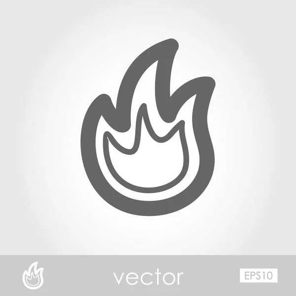 Feuer-Vektor-Symbol — Stockvektor