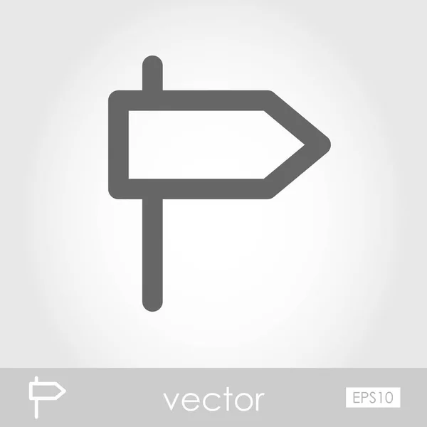 Camino señalización vector icono — Vector de stock