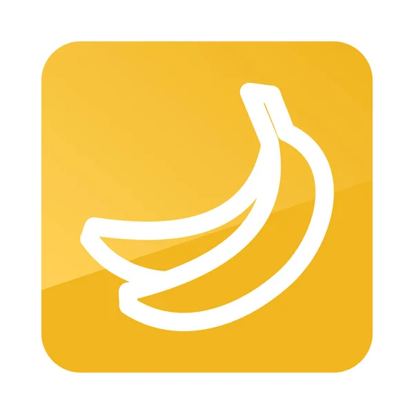 Banaan overzicht pictogram. Tropische vruchten — Stockvector