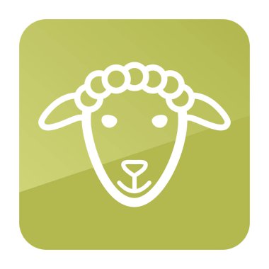 Koyun simgesi. Çiftlik hayvan vektör çizim