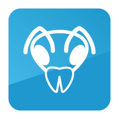 Arı simgesi. Hayvan baş vektör simgesi