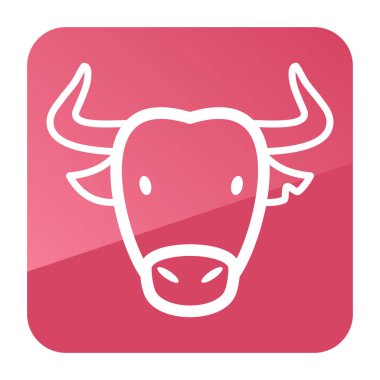 İspanyolca buffalo simgesi boğa. Hayvan baş vektör