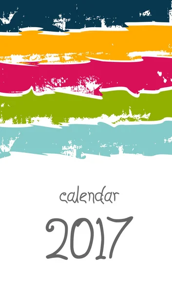 Calendario de portada 2017. Feliz año nuevo — Vector de stock