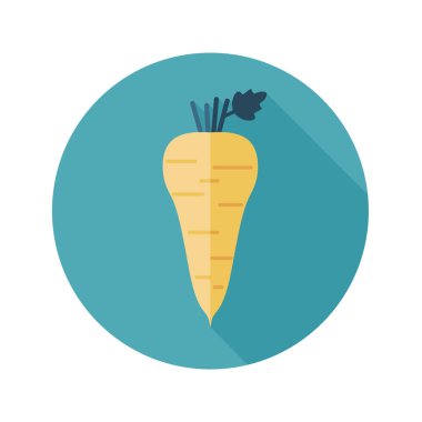 Yabani havuç kök düz simgesi. Sebze vektör