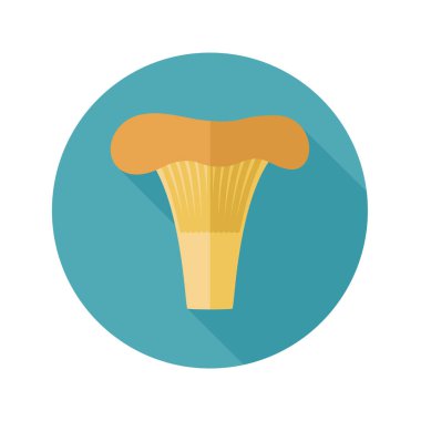 Mantar düz simgesi. Sebze vektör