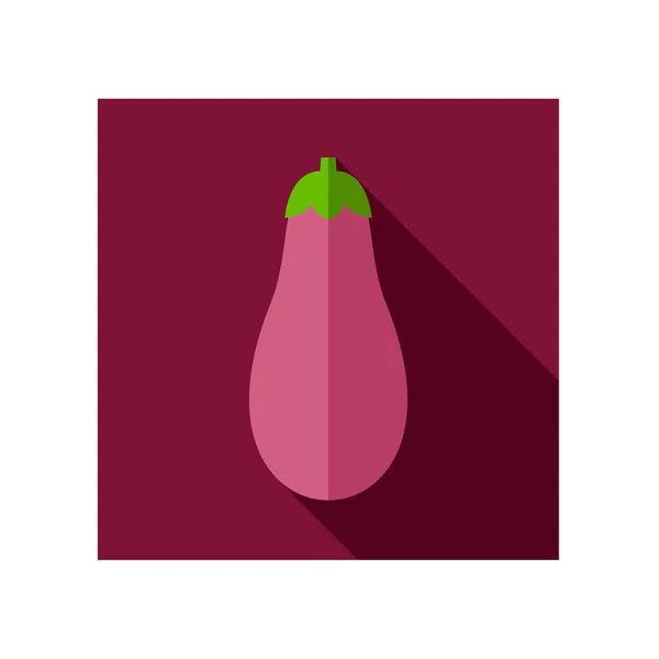 Auberginen flach Symbol. Vektorpflanze — Stockvektor