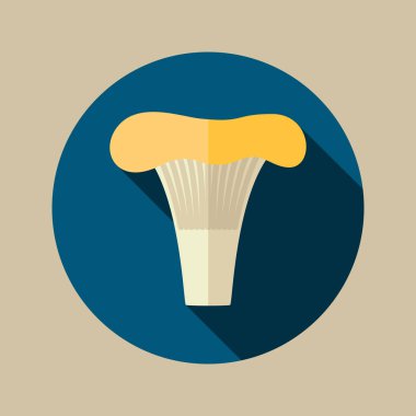 Mantar düz simgesi. Sebze vektör