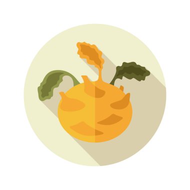 Sarımsak düz simgesi. Sebze vektör