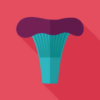 Mantar düz simgesi. Sebze vektör