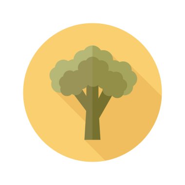 Brokoli düz simgesi. Sebze vektör