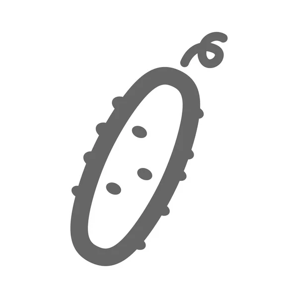 Icône contour concombre. Vecteur de légumes — Image vectorielle