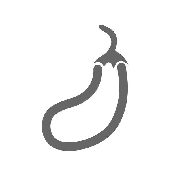 Auberginen-Umriss-Symbol. Vektorpflanze — Stockvektor