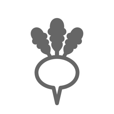 Şalgam anahat simgesi. Sebze kök vektör