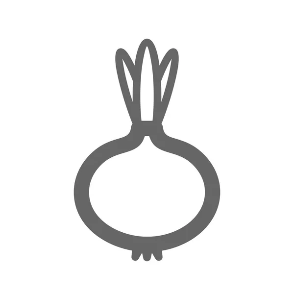 Icono de contorno de cebolla. Vector vegetal — Vector de stock