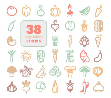 Sebze Icons set anahat