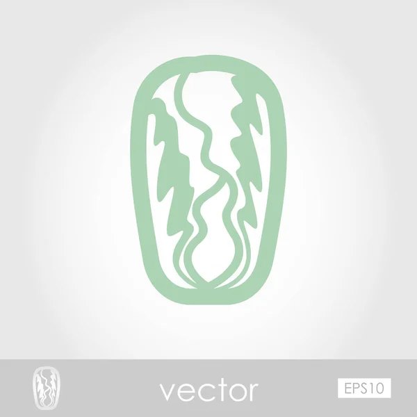 Icono de contorno de col china. Vector vegetal — Vector de stock