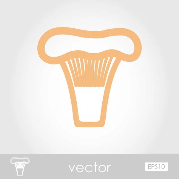 Icono del perfil de la seta. Vector vegetal — Vector de stock