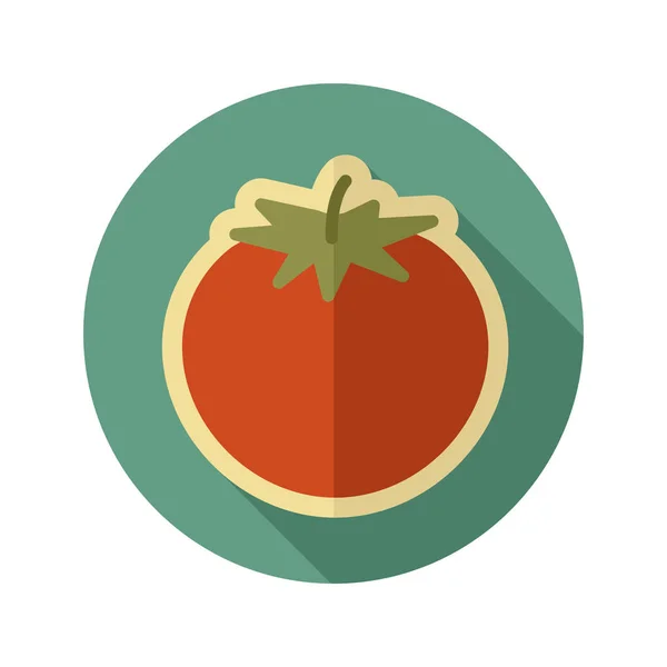 Icono plano de tomate. Vector vegetal — Vector de stock