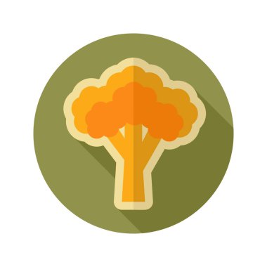 Brokoli düz simgesi. Sebze vektör