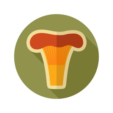 Mantar düz simgesi. Sebze vektör