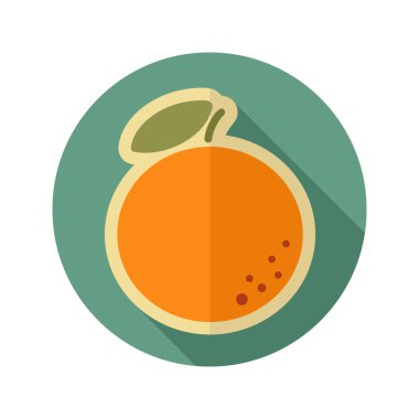 Turuncu düz simgesi. Tropikal meyve