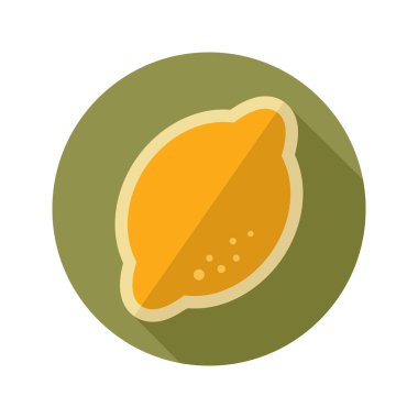 Limon düz simgesi. Tropikal meyve