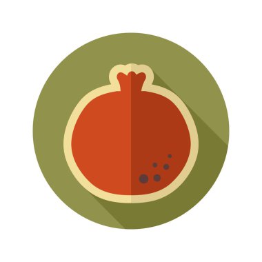 Garnet düz simgesi. Meyve