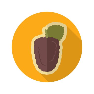 BlackBerry bramble düz simgesi. Berry meyve