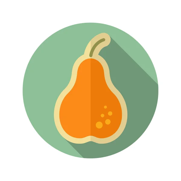 Pear flat ikonen. Frukt — Stock vektor