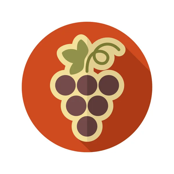 Grapes flat icon. Fruit — Stock Vector