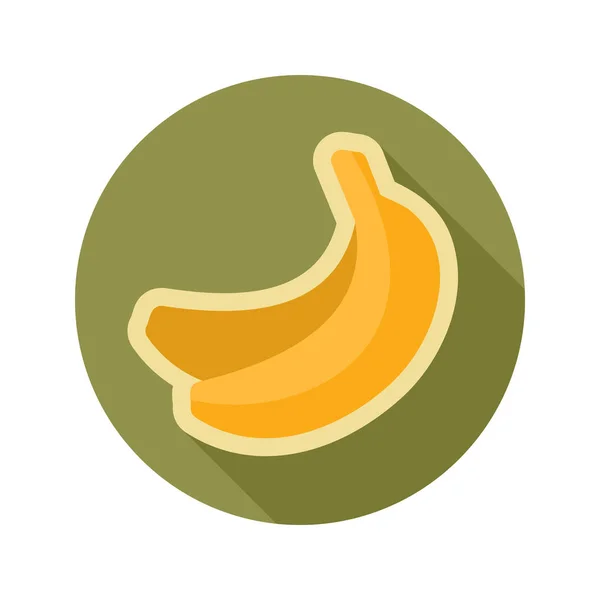 Banaan platte pictogram. Tropische vruchten — Stockvector