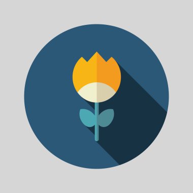 Çiçek Düz Vektör Simgesi