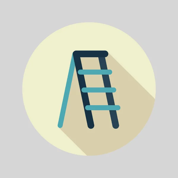Échelle, escabeau, icône de vecteur plat d'escalier — Image vectorielle