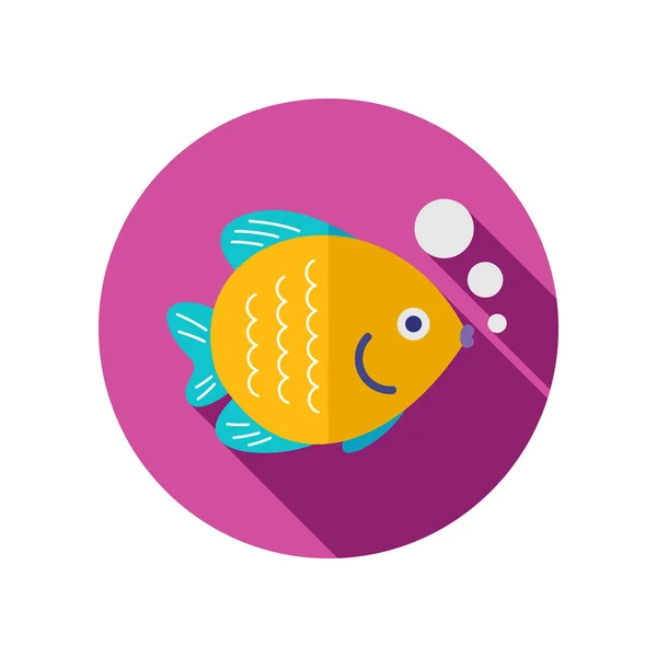 Fish icon. Summer. Vacation — Stock Vector