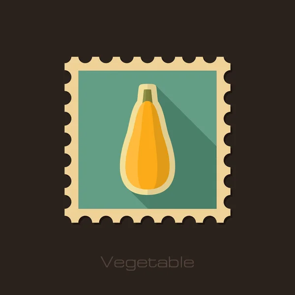ズッキーニ フラット スタンプです。野菜のベクトル — ストックベクタ