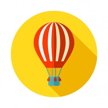 Sıcak hava balonu simgesini. Yaz. Tatil