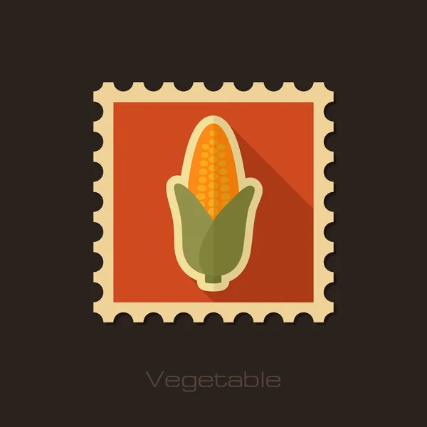 Carimbo chato de milho. Vetor vegetal —  Vetores de Stock