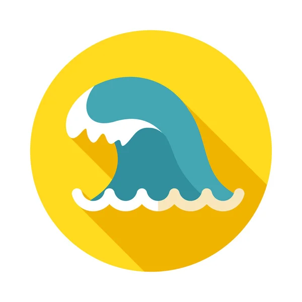Ocean wave ikonra. Nyári. Nyaralás — Stock Vector