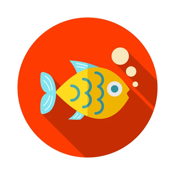 Icona del pesce. Estate. Vacanza. — Vettoriale Stock