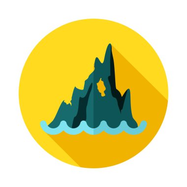 Deniz simgesi kayalarda. Yaz. Tatil