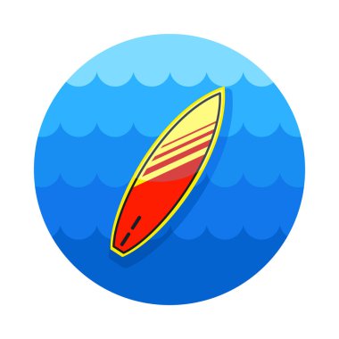 Sörf tahtası üstünde su kutsal kişilerin resmi. Yaz. Tatil