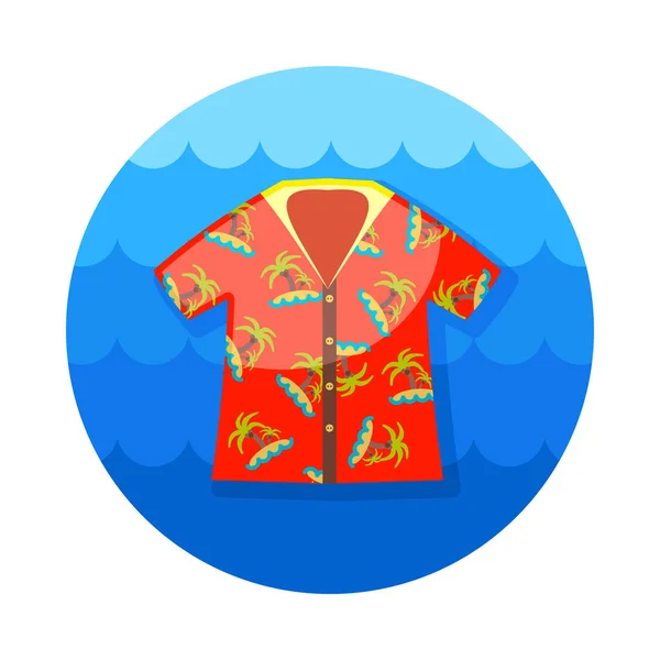 Hawaiianisches Hemd Palme Symbol. Sommer. Urlaub — Stockvektor