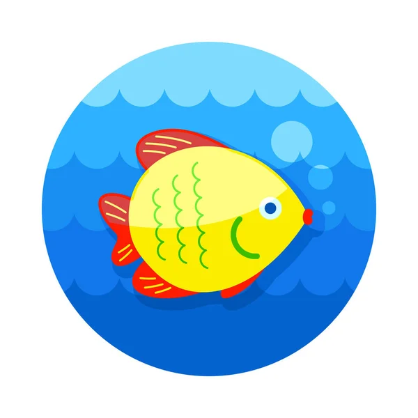 Fish icon. Summer. Vacation — Stock Vector