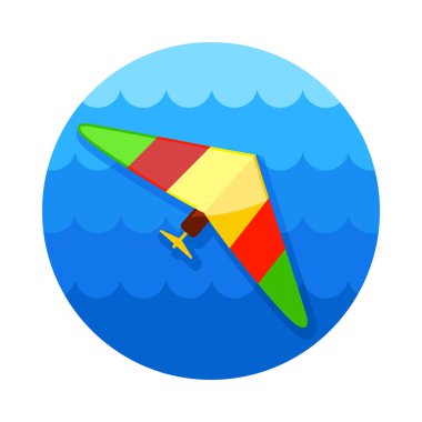 Hang Glider simgesi. Yaz. Tatil