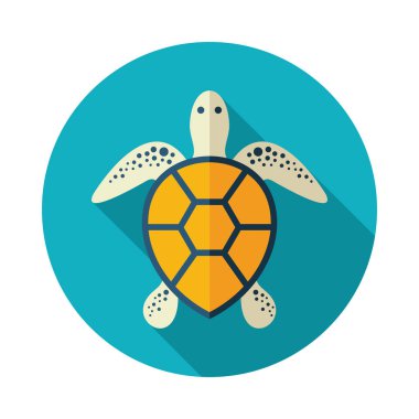 Deniz kaplumbağası simgesi. Yaz. Tatil